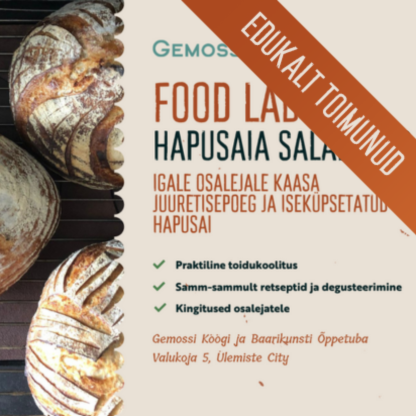 FOOD LAB: Hapusaia saladused 9. ja 16. jaanuaril