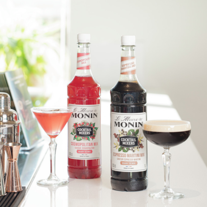 MONIN kokteilimixide sari täienes taas – nüüd saad valmis segada ka Cosmopolitani ja Espresso Martini!